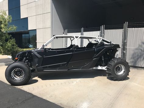 Hi-Bred Bolt-in Doors | Can-Am Maverick X3 Maxx 4 Seater - SDR Motorsports Cool Dirt Bikes, Yamaha Motor, 4 Wheelers, Door Kits, Polaris Rzr, Can Am, Utv Parts, Quad, Black Frame