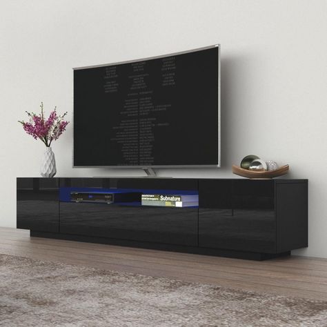 Miami 200 Modern 79-inch TV Stand - Bed Bath & Beyond - 23552013 Television Stand, Modern Tv Room, Tv Unit Design Modern, Tv Wall Cabinets, Modern Tv Wall Units, Tv Stand Decor, Tv Cabinet Design, Tv Bench, Home Entertainment Centers