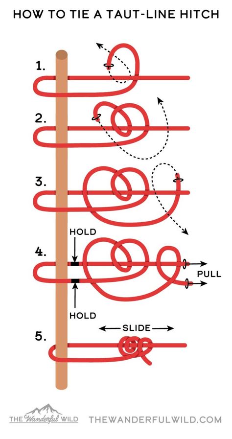 Hammock Knots, How To Tie Knots, Scout Knots, Climbing Knots, Bowline Knot, Camping Knots, Loop Knot, Survival Knots, Half Hitch Knot