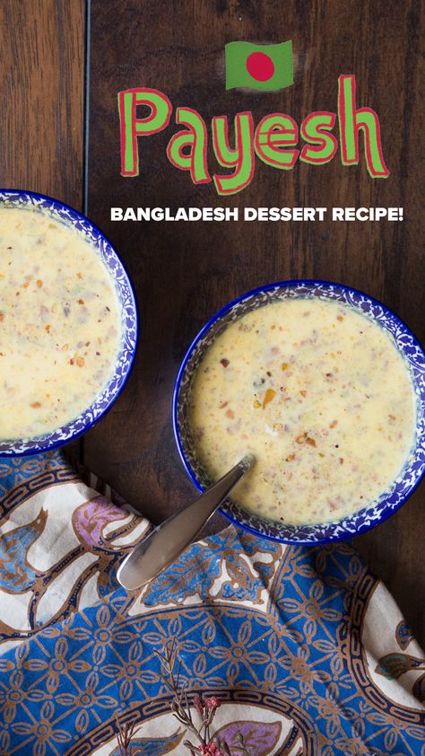 Savor the sweetness of tradition with this delightful payesh recipe 🥣✨ #Bangladesh #PayeshRecipe #SweetTreats Payesh Recipe, Bangladeshi Desserts, Child Sponsorship, Long Grain Rice, Cardamom Powder, Organization Gifts, Rice Pudding, Mixed Nuts, Warm Milk