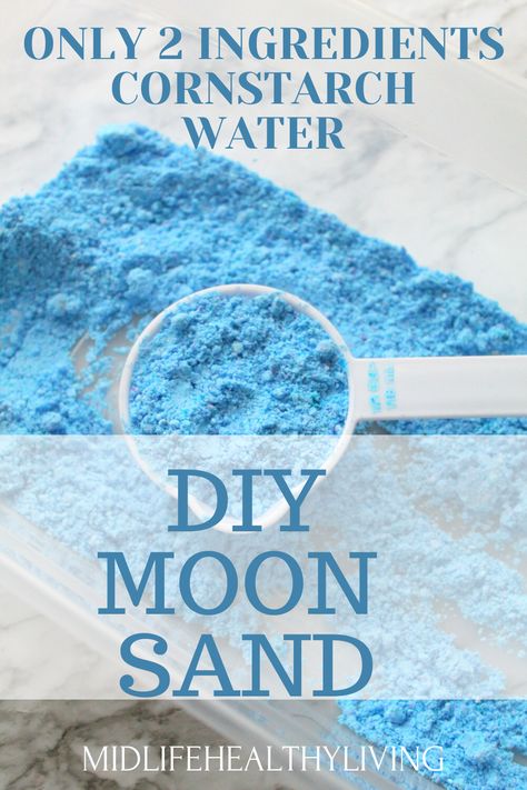 Corn Starch Crafts, Moon Sand Recipe, How To Make Sand, Diy Moon Sand, Sand Recipe, Homemade Moon Sand, Sands Recipe, Diy Moon, Moon Sand