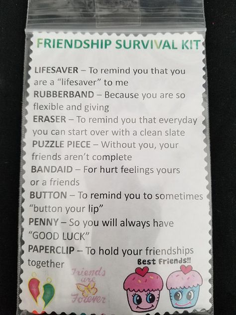 Friendship Survival Kit Survival Kit, Life Savers, Puzzle Pieces, Handmade Gift, Collage, Feelings, Handmade Gifts, Unique Jewelry, Clothes