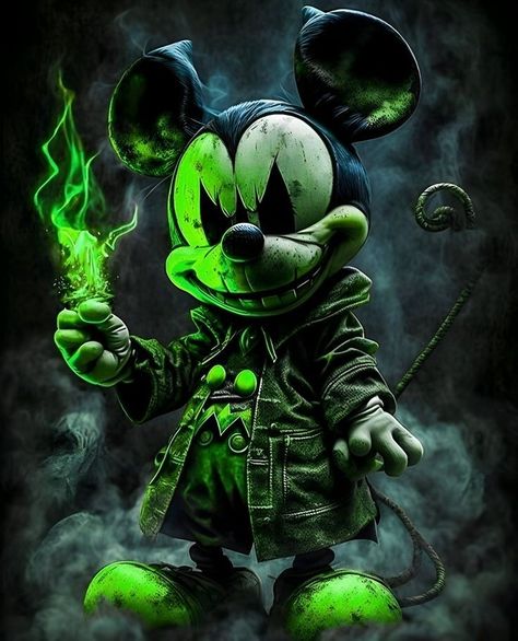 Dark Disney Art, Images Pop Art, Monster Pictures, Disney Horror, Mickey Mouse Costume, Iphone Wallpaper For Guys, Dark Fantasy Artwork, Cartoon Character Tattoos, Mickey Mouse Art