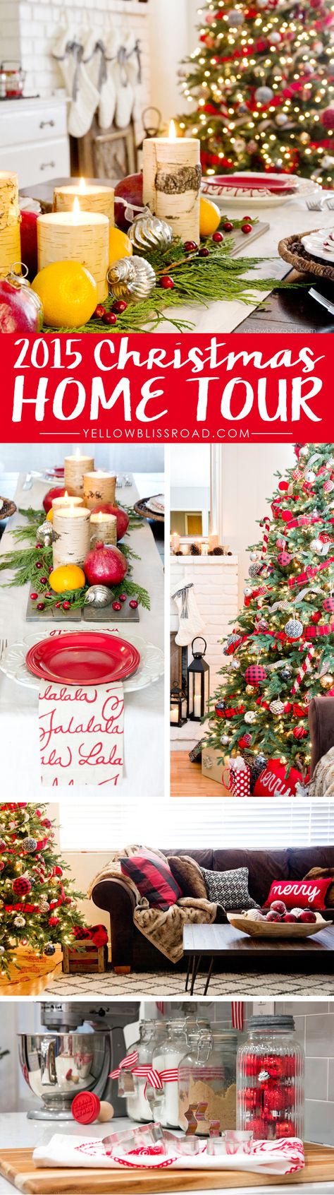 2015 Christmas Home Tour with Classis Reds and Rustic Plaids Yellow Bliss Road, Red Things, 12 December, Diy Spring, Decorating Inspiration, Xmas Decor, Holiday Ornament, Noel Christmas, Merry Little Christmas