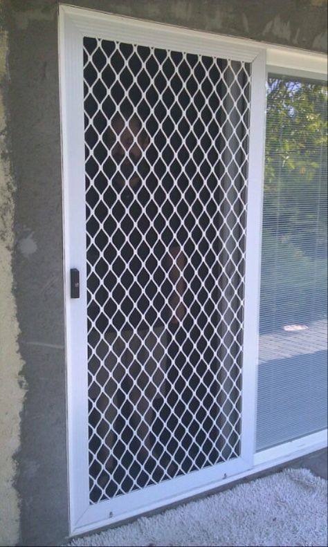 Sliding Security Door Sliding Security Door, Sliding Screen Door Ideas, Oasis Home Decor, Cat Balcony, Sliding Patio Screen Door, Beautiful Houses Inside, Screen Door Protector, Safety Doors, Pet Patio Door