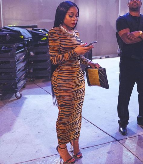 Monica Preston (@monicapre25) • Instagram photos and videos Jada Wada, Jada Wayda, Jayda Cheaves, Tiger Print Dress, Printed Jersey Dress, Long Dress Casual, Fashion Attire, Tiger Print, Printed Maxi