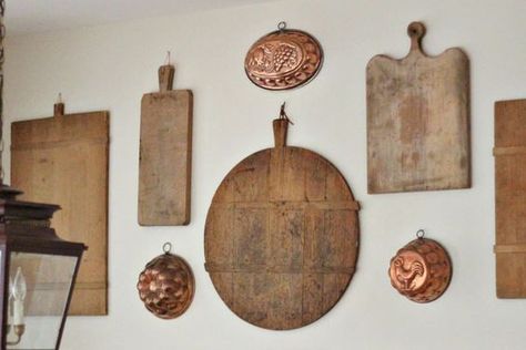 5 Kitchen Decor Items You Should Ditch Creole Farmhouse, Upcycled Kitchens, Food Molds, Copper Molds, Kitchen Galley, Farmhouse Kitchen Wall Decor, Galley Wall, Antique Kitchen Decor, Industrial Country