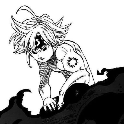 Deadly Seven Sins, Seven Sins, Anime Icons, Black And White, Anime, White, Black