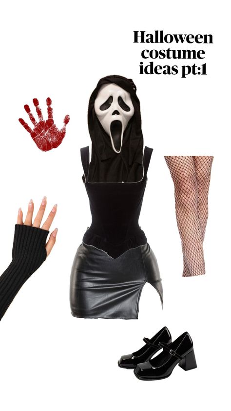 Scream Halloween costume idea 😱🎃👻 #halloween #halloweencostume #costume #scream #movie Hoween Costume Ideas, Billy Loomis Halloween Costume, Ghostface Female Costume, Female Scream Costume, Halloween Costumes Scream, Halloween Costumes Horror, Ghost Face Costume, Scream Halloween Costume, Ghostface Costume