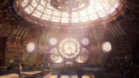 Steampunk Building, Steampunk Workshop, Steampunk Interior Design, Steampunk Interior, Interior Concept Art, Steampunk House, Rpg Map, Steampunk Diy, Fantasy Places