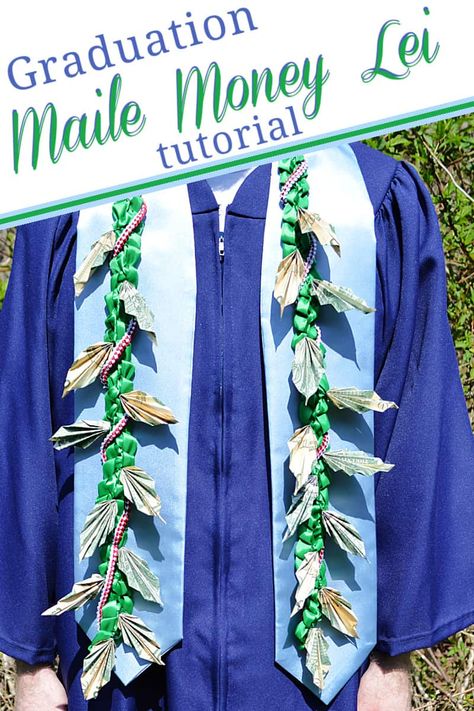 Kinder Graduation Lei, Kindergarten Graduation Leis, Money Lay For Graduation, Money Lei Tutorial, Lei Tutorial, Graduation Leis Diy Ribbons, Money Lei Diy, Maile Lei, Graduation Leis Diy