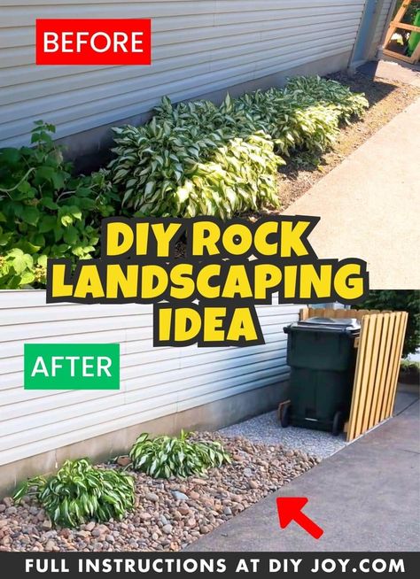 DIY Rock Landscaping Idea via @diyjoycrafts Diy Rock Landscaping, Diy Rock Landscaping Ideas, Rock Landscaping, Your Trash, Do Not Worry, Backyard Diy Projects, Diy Games, Landscaping With Rocks, Diy Party Decorations