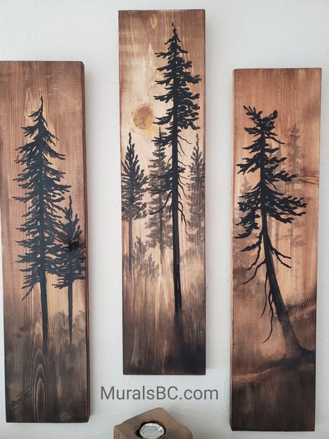 Rustic Walls Ideas, Fractal Wood Art, Board Painting Ideas, Wood Wall Art Ideas, Woods Decor, Stain Art, Wooden Wall Art Panels, Wall Statement, Paintings On Wood