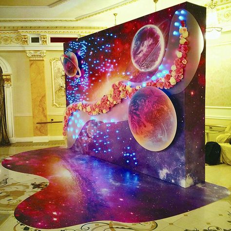 Space Theme Party, Event Stage, Diy Event, Lost In Space, Space Theme, Display Design, Photo Backdrop, Wedding Backdrop, Outer Space