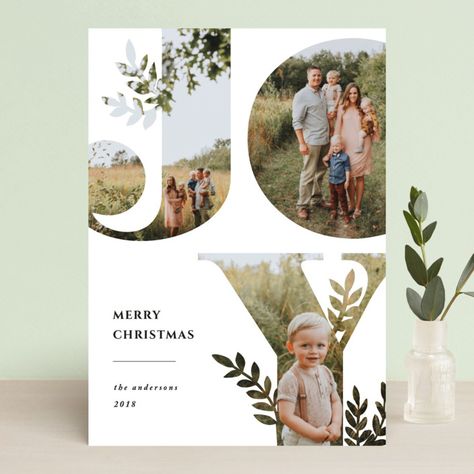 Joy Holiday Card, Modern Holiday Photo Cards, Joy Christmas, Family Christmas Cards, Holiday Postcards, Christmas Card Design, Christmas Postcard, Modern Holiday Card, Christmas Photo