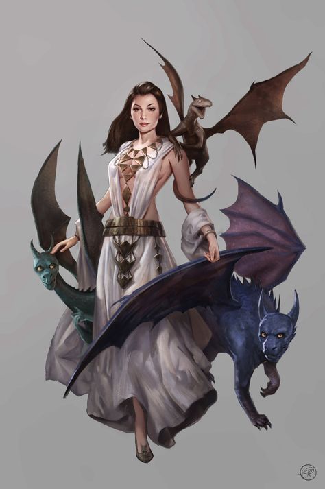 Dragon Priestess, Angel Princess, Indie Comic, Rpg Characters, Female Character Concept, Fantasy Artist, Dragon Art, Fantasy Creatures, Character Design Inspiration