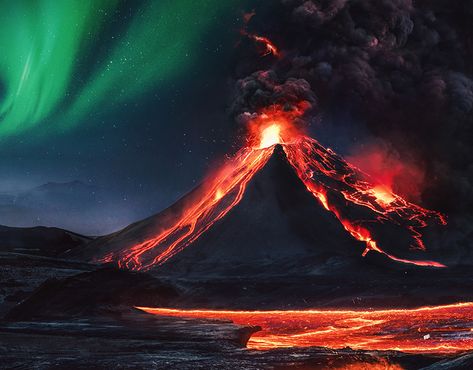 Behance Project, Behance Net, Volcano, Iceland, Northern Lights, Natural Beauty, The Year, Natural Landmarks, France