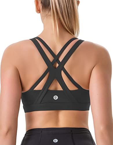 RUNNING GIRL Sports Bra for Women, Medium-High Support Criss-Cross Back Strappy Padded Sports Bras Supportive Workout Tops Running Girl, Girls Sports Bras, Gym Bra, Running Bra, Bra For Women, Strappy Sports Bras, Perfect Bra, Padded Sports Bra, Girl Running