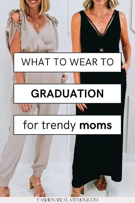 Discover the perfect Graduation Outfits For Mothers with our blog post on Chic & Classy looks for every celebration. Whether you're attending a College Graduation or a High School Graduation Outfit for High School Moms, find sophisticated styles that will make you shine. Get inspired by our Graduation Attire ideas and celebrate in style. Graduation Outfit Trousers Women, Graduation Outfits For Mom, Classy Graduation Outfit, Graduation Outfits For Mothers, School Graduation Outfit, Outfits For Mothers, What To Wear For Graduation, Graduation Dress For Mom, Convocation Outfit