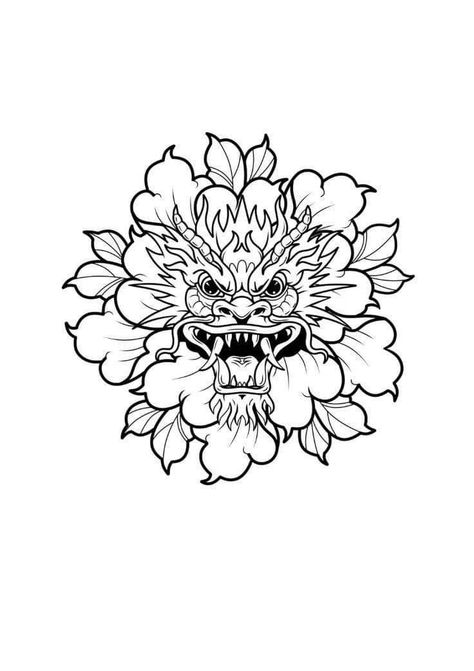 Japanese Foo Dog Tattoo, Japanese Foo Dog, Foo Dog Tattoo, Tattoo Line, Tattoo Practice, Tattoo Stencil Outline, Tattoo Style Drawings, Tattoo Portfolio, Japan Tattoo