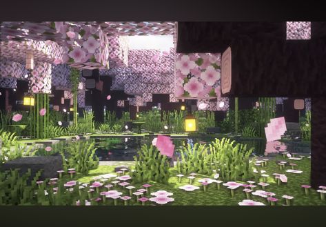 Cherry Blossom Biome Minecraft, Forest Ambience, Cherry Blossom Forest, Minecraft Cherry Blossom, Music Around The World, Biome, Video Player, 4 Hours, Free Music