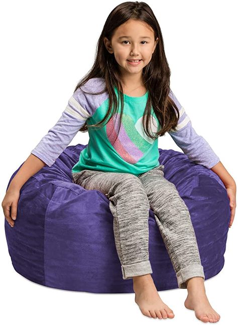 Amazon.com: Sofa Sack - Plush, Ultra Soft Kids Bean Bag Chair - Memory Foam Bean Bag Chair with Microsuede Cover - Stuffed Foam Filled Furniture and Accessories For Kids Room - 2' Black : Everything Else Bean Bag Furniture, Bean Chair, Pouf Chair, Teenage Room, Kids Memories, Kids Bean Bags, Bean Bag Chair Kids, Nursery Accessories, Perfect Bedroom