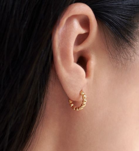 Gold Ring Earrings Designs, Hoops Gold Earrings, Earings Design Gold New Model, Simple Gold Earrings For Daily Use, Bali Earrings Gold, Ring Earrings Gold, Gold Ring Earrings, Gold Earrings Design, Tops Earrings