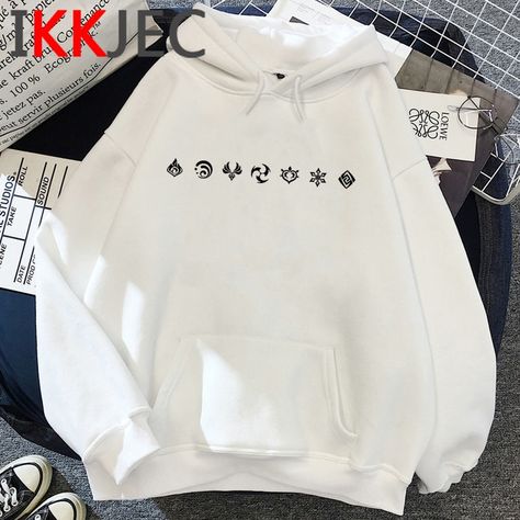 Genshin Merch Aesthetic, Genshin Impact Clothes, Genshin Impact Hoodie, Aesthetic Clothes Y2k, Genshin Impact Merch, Genshin Merch, Streetwear Plus Size, Aesthetic Hoodies, Clothing Y2k