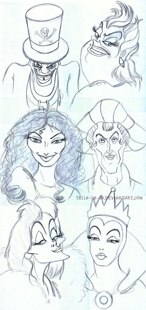 disney villains | Disney villains Disney Villains Sketches, Disney Villain Drawings, Disney Villains Drawings, Villain Sketch, Skitse Bog, Lily Art, Disney Drawings Sketches, Geek Tattoo, Prințese Disney