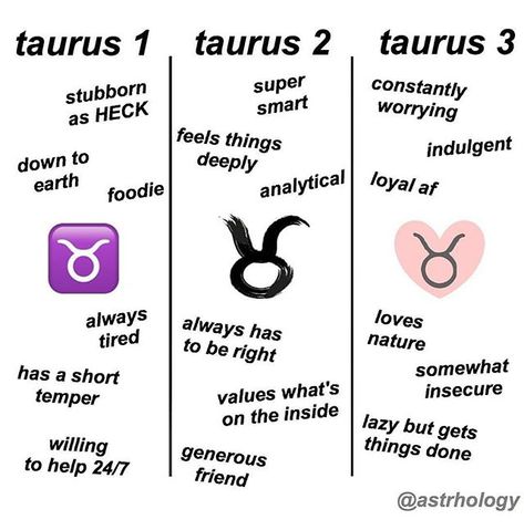 I'm the third one😜 Taurus Journal, Taurus Memes, Taurus Traits, Taurus Zodiac Facts, Taurus Quotes, Astrology Taurus, Taurus Woman, Zodiac Signs Taurus, Horoscope Taurus