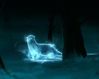 S039: Otter | Etsy Otters Aesthetic, Otter Patronus, Radagast The Brown, Aesthetic Blue, Fairytale Art, Otters, Digital Image, Etsy Australia, Animal Art