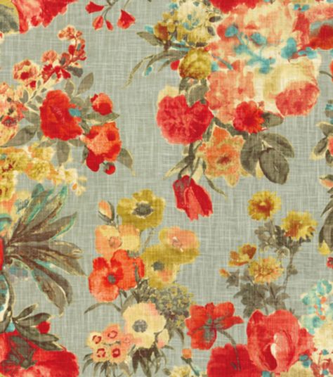 HGTV Home Upholstery Fabric-Garden Odyssey Fog Magnolia Fabrics, Waverly Fabric, Elegant Home Decor, Fabric Stores Online, Modern Floral, Elegant Homes, Drapery Fabric, Home Decor Fabric, Outdoor Fabric