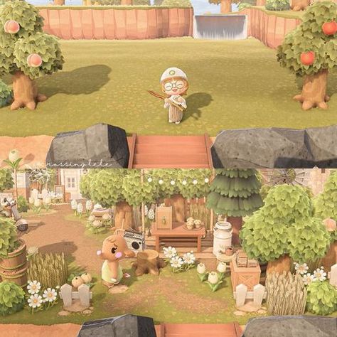 ↳ ♡₊˚. Lea | Acnh gaming🧸 (@crossing.lele) • Instagram photos and videos Spring Island Acnh, Entrance Ideas Animal Crossing, Cottagecore Yard, Acnh Island Entrance, Acnh Entrance Ideas, Acnh Island Entrance Ideas, Acnh Entrance Inspiration, Animal Crossing Entrance, Acnh Entrance