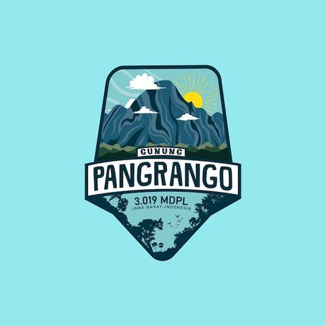 Mountain logo The mountain originating from Indonesia is named Mount Pangrango West Java Vector Mountain, Mountain Logo, Mountain Logos, West Java, Baby Lion, Java, The Mountain, Premium Vector, Graphic Resources