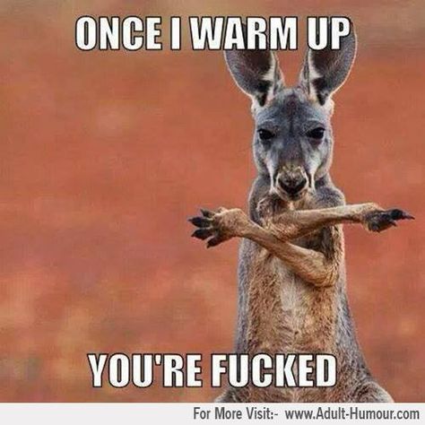 Once I'm warmed up.. You're Fucked.... Daglig Motivation, Gym Humour, Turn Down For What, Fitness Memes, Golf Quotes, Ju Jitsu, Gym Quote, Workout Memes, Gym Memes