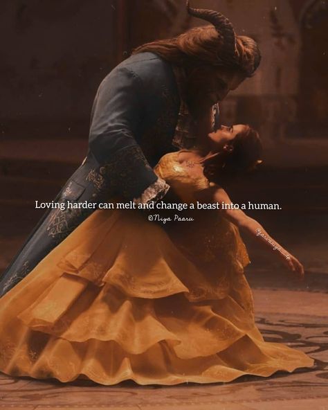 Niya Paaru on Instagram: “Maybe loving harder can melt and change a beast into a human form. A heart with care and affection is all that everyone needs. Love more…” Lack Of Love, Cute Disney Quotes, Beauty And The Beast Wallpaper, Beast Quotes, The Beast Movie, Beauty And The Beast Movie, Magical Quotes, Princess Quotes, Fantasy Quotes