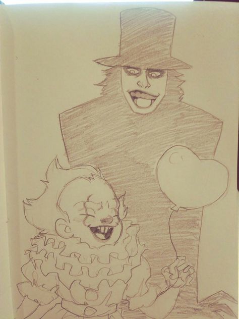 PennyDook (Pennywise The Clown / The Babadook) Pennywise X Babadook, Babadook X Pennywise, The Babadook Art, Babadook Fanart, Pennywise Fanart, Creepy Sketches, Emo Vampire, The Babadook, Stephen Kings