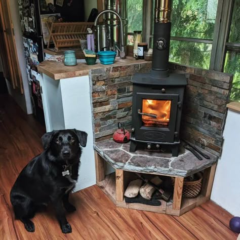 Small Wood Stoves, Tiny House Wood Stove, Corner Wood Stove, Corner Stove, Stove Decor, Small Wood Burning Stove, Wood Stove Hearth, Mini Wood Stove, Small Wood Stove