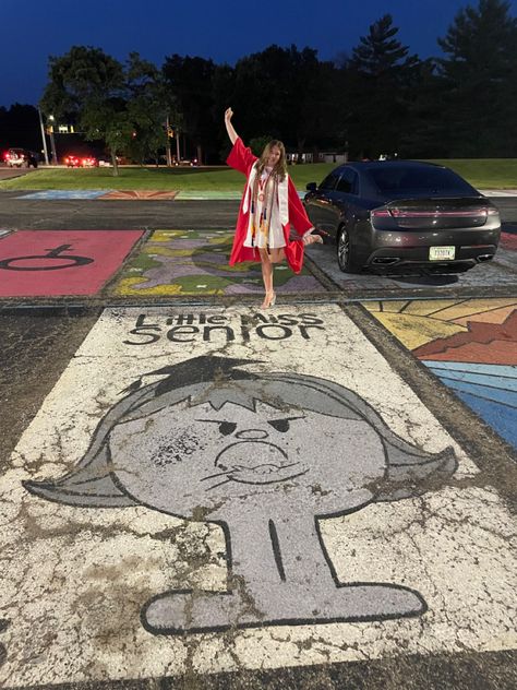 went to go see my spot one last time #seniorparking #paintedparkingspot #parkingspot #seniorparking #littlemiss #graduation Little Miss Graduate, Graduation Cap Decoration Diy, After Graduation, Cap Decoration, One Last Time, Parking Spot, Graduation Cap Decoration, Cap Decorations, Decoration Diy