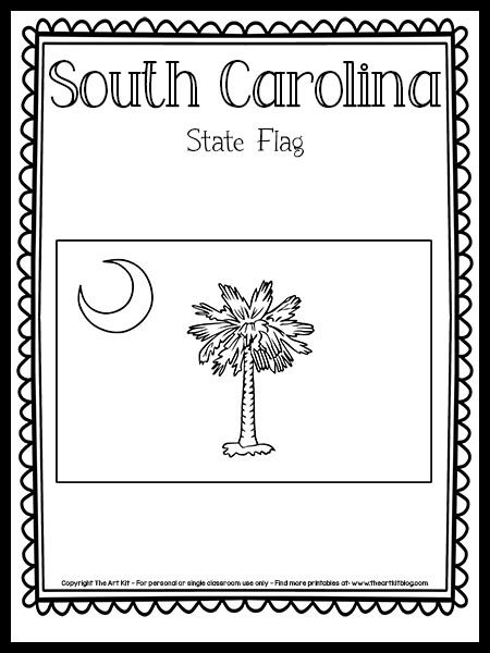 South Carolina State Flag Coloring Page {FREE Printable!} - The Art Kit South Carolina Printable Free, South Carolina State Symbols, Flag Art Project, Day Camp Activities, South Carolina State Flag, South Carolina Flag, Flag Crafts, Camp Activities, Coloring Page Free Printable