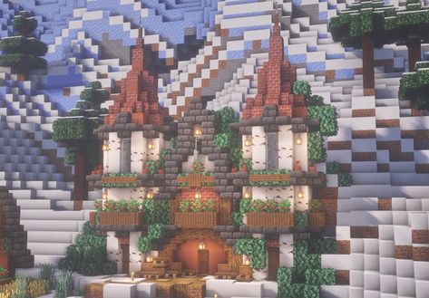 Tootsie Minecraft, Mining Entrance Minecraft, Minecraft Mountain House Entrance, Minecraft Mountain Entrance, Minecraft Mining Entrance, Minecraft Mine Entrance Ideas, Minecraft Entrance, Minecraft Mine Entrance, Mine Entrance