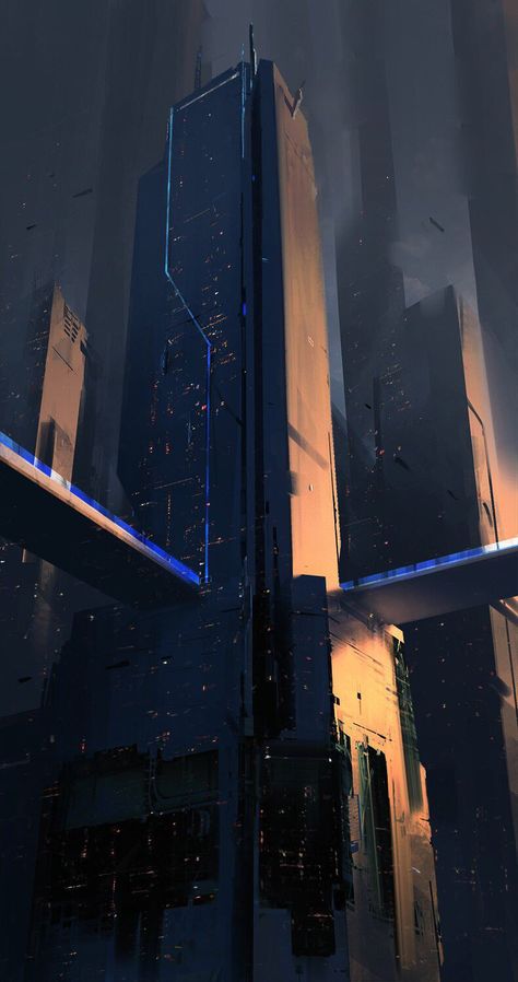 Megacorp Kota Masa Depan, Concept Art Landscape, Scifi City, Sci Fi Landscape, Art Geek, Sci Fi City, Sci Fi Environment, Cyberpunk City, Arte Cyberpunk