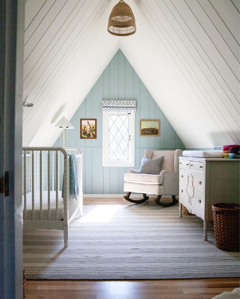 The Weekly Wrap Up No. 25: A Bright Family Home, Playroom Ideas, and More! - The Roll-Out Jenny Lind Crib, Easy Flooring, Makeover House, Nursery Reveal, Dreamy Nursery, Nursery Inspo, Attic Rooms, Baby Girl Nursery, Casement Windows