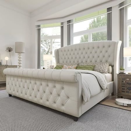 Tufted king bed