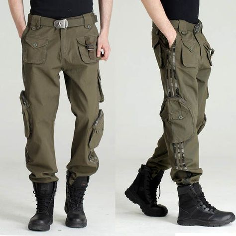 Urban Goth, Tactical Cargo Pants, Military Tactical, Black Cargo Pants, Tactical Pants, Black Cargo, Drawing Clothes, Awesome Stuff, Slim Pants