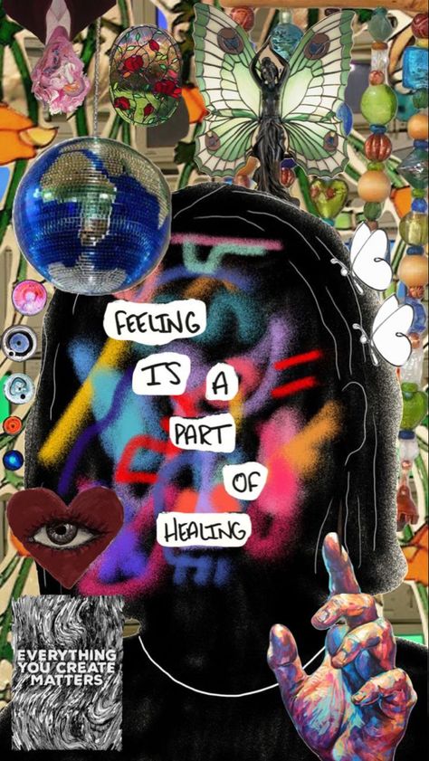 Psydelic Aesthetic, Artistic Moodboard, Healing Collage, Collages Aesthetic, Feel Your Feelings, Collage Moodboard, Spiritual Wallpaper, Moodboard Aesthetic, Hippie Wallpaper