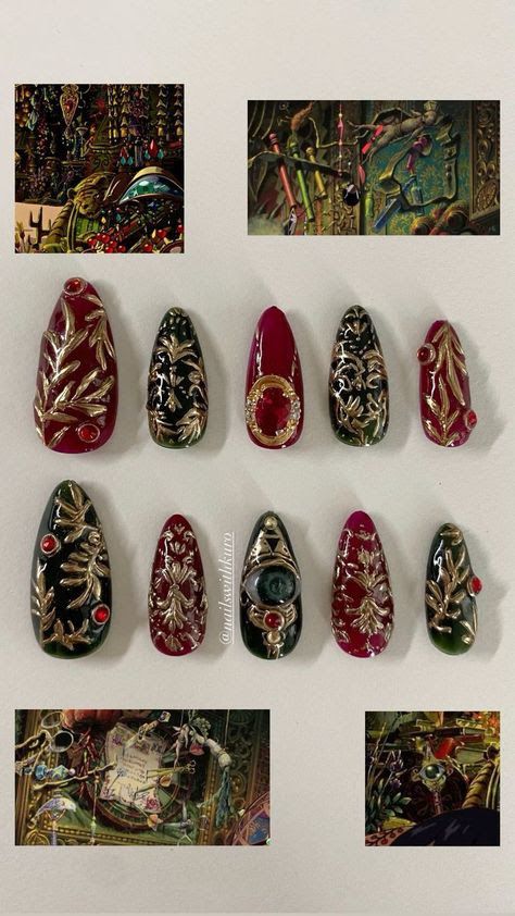 Howl Inspired Nails, Howls Moving Castle Inspired Nails, Howl’s Moving Castle Nails, Howls Moving Castle Nail Art, Howls Moving Castle Wedding, Howls Moving Castle Nails, Studio Ghibli Nails, Ghibli Nails, Howl's Moving Castle Howl