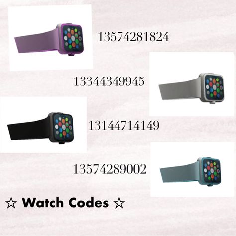 These are codes for apple watches ⌚️ they can be used in either Berry Ave or Bloxburg Berry Ave High Heel Codes, Bloxburg Watch Code, Apple Watch Code Bloxburg, Berry Avenue Codes Apple Watch, Berry Avenue Apple Watch Code, Apple Watch Berry Ave Code, Roblox Watch Code, Berry Avenue Watch Code, Apple Watch Codes Berry Ave