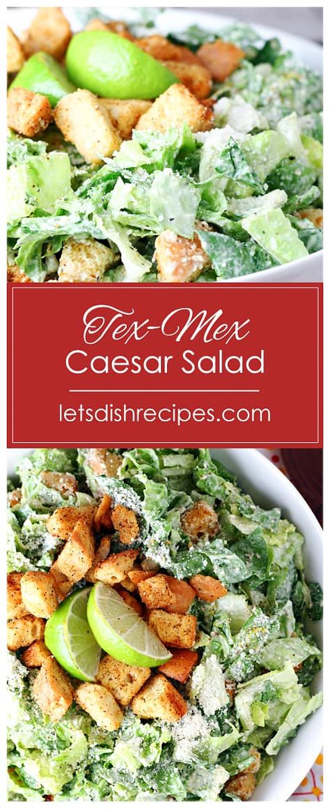 Tex Mex Salad, Salad Caesar, Chicken Caesar Pasta Salad, Classic Caesar Salad, Caesar Salad Recipe, Salad Pasta, Salad Recipes For Dinner, Yummy Salad Recipes, Tex Mex Recipes