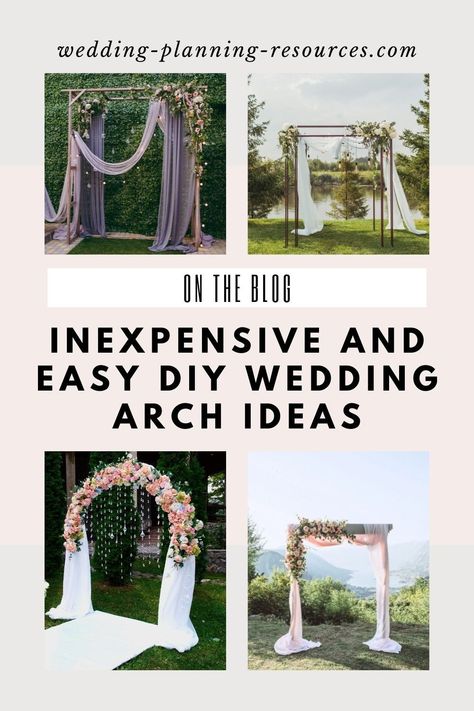 Looking for DIY wedding ceremony arches? You got to the right place! Whether you are going for a rustic or a floral arch, we’ve lined up wedding ceremony arch DIY ideas that will make for a beautiful backdrop to help you save on your wedding budget! #weddinginspo #instawedding #diywedding #weddingarch #diyarch Wedding Arches With Flowers Diy, Homemade Alter Wedding, Home Made Wedding Arch, Alternative Ceremony Backdrop, Diy Wedding Ceremony Arch, Decorating An Arbor For A Wedding, How To Decorate A Wedding Arch Diy, Bridal Arch Ideas Outdoor Ceremony, Summer Wedding Arches Outdoor Ceremony